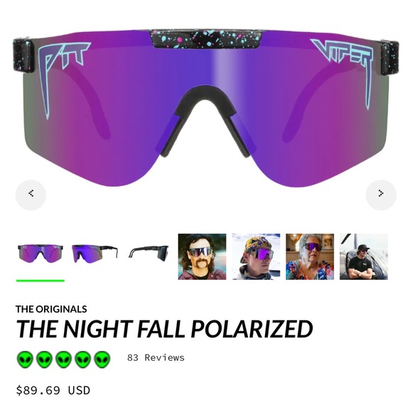 Pit Viper Accessories The Night Fall Polarized Double Wide Pit